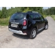 Защита заднего бампера овальная длинная 75х42 мм ТСС для Renault Duster 2015-2021